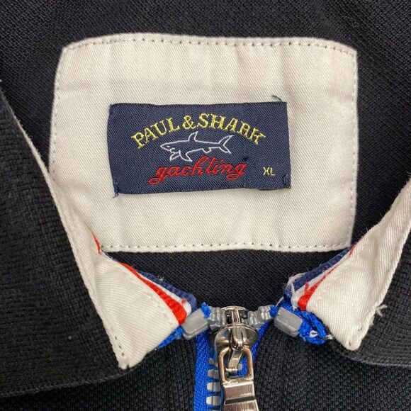 Paul & Shark Competition Men's 1/4 Zip Embroidered Twin Tipped Polo XL Fits S/M - Picture 6 of 8